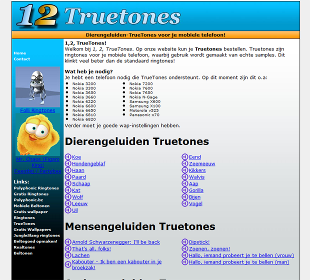 1, 2, Truetones