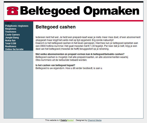 Beltegoed cashen