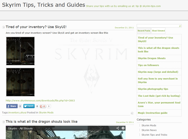 Skyrim Tips & Guides